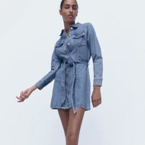 Zara Doro Denim Dress NWT